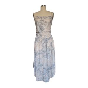 Current Air‎ Anthropologie Leopard Animal Print Midi Dress Small Strappy Cowl